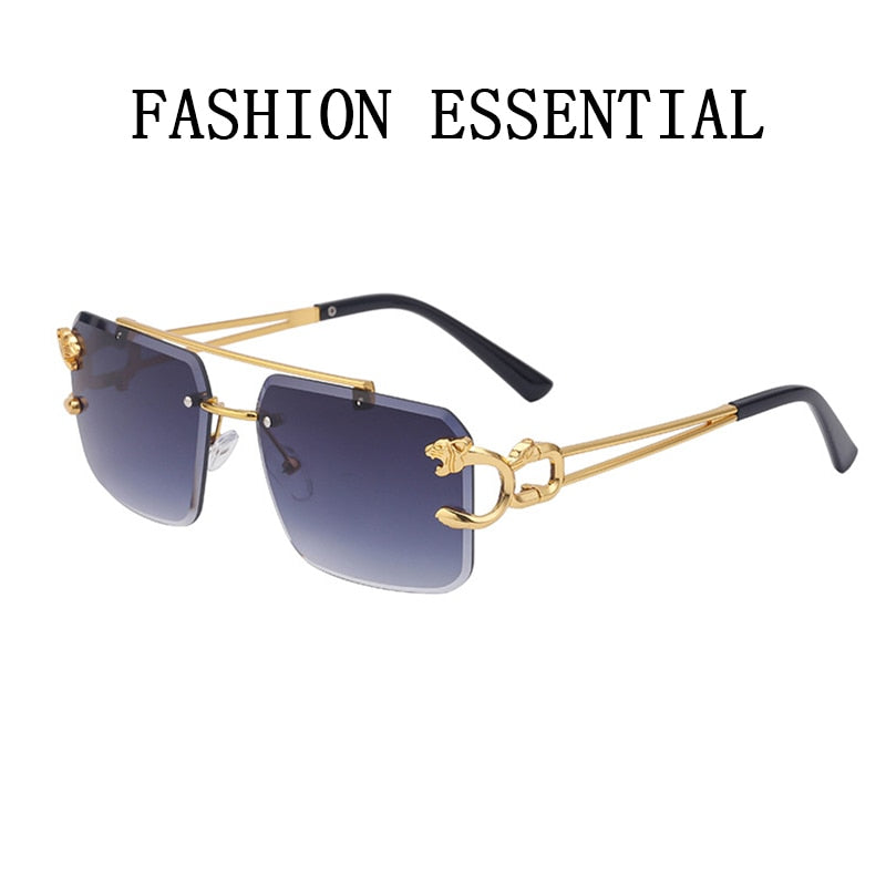 New Retro Rimless Sunglasses