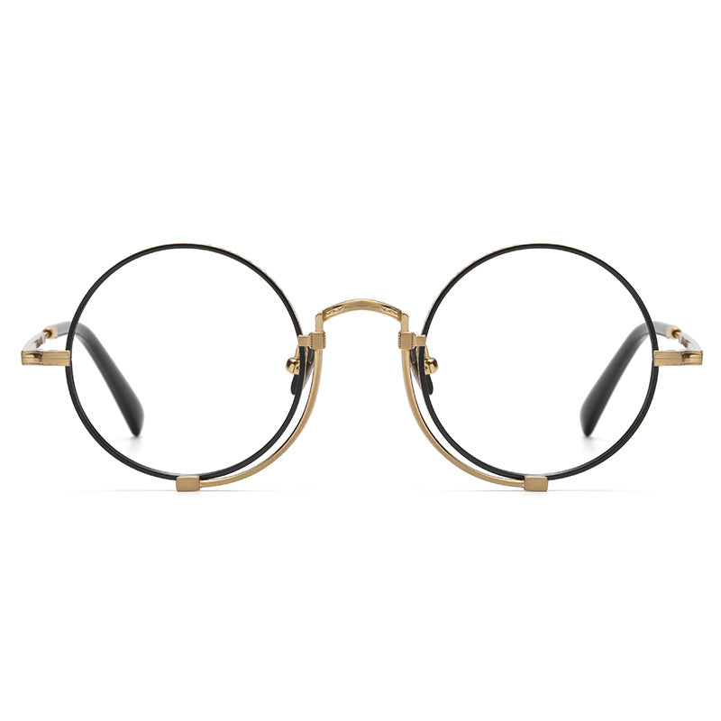 Kadir Titanium Vintage Round Eyeglasses Frames