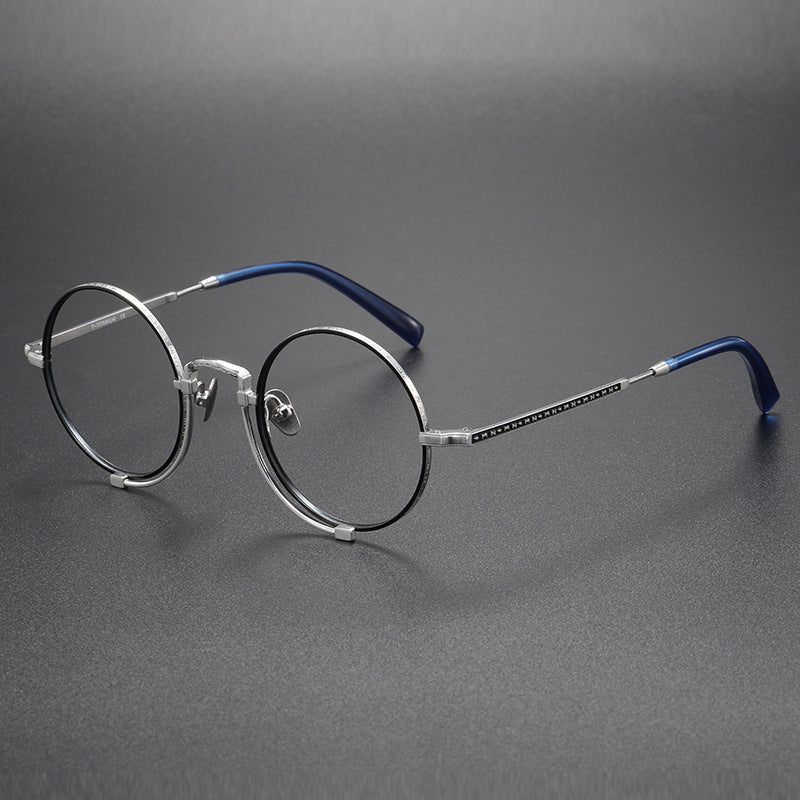 Kadir Titanium Vintage Round Eyeglasses Frames