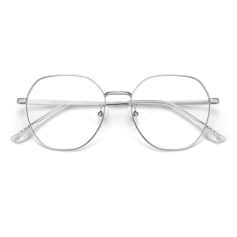 Titanium Geometric Glasses Frame S8333