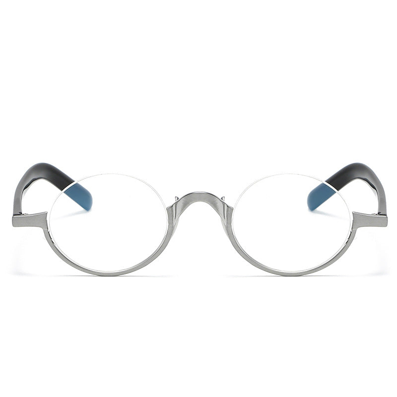 Caden Titanium Round Glasses Frame