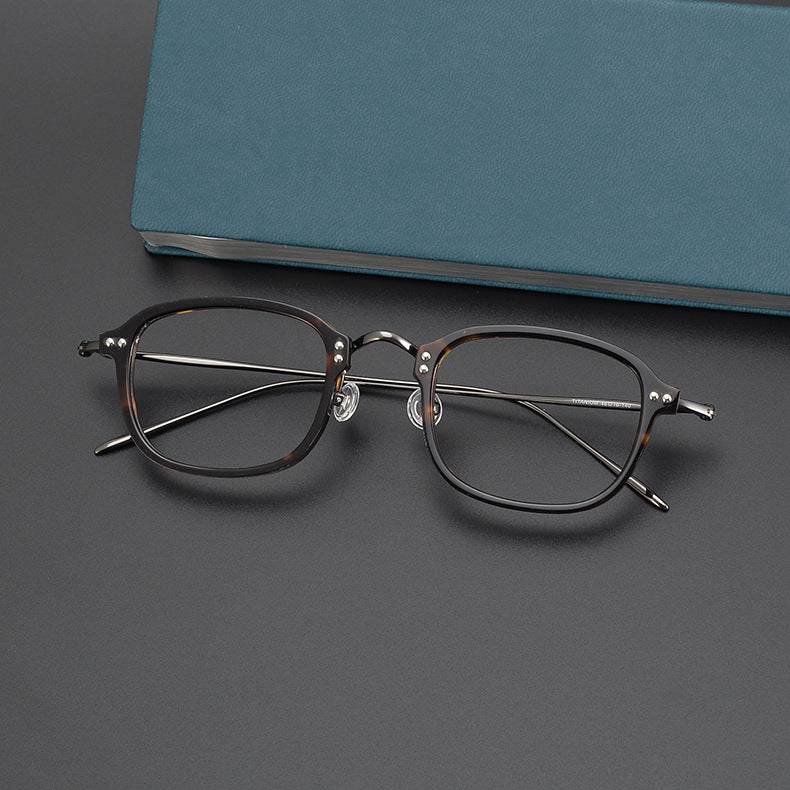 Retro Titanium Square Glasses Frame 3012