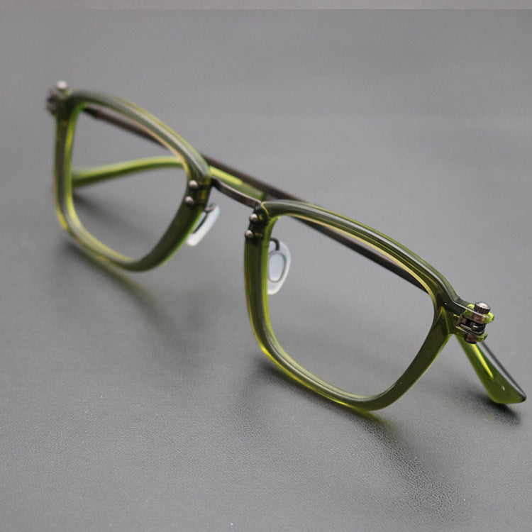Tiberius Retro Titanium Square Glasses Frame