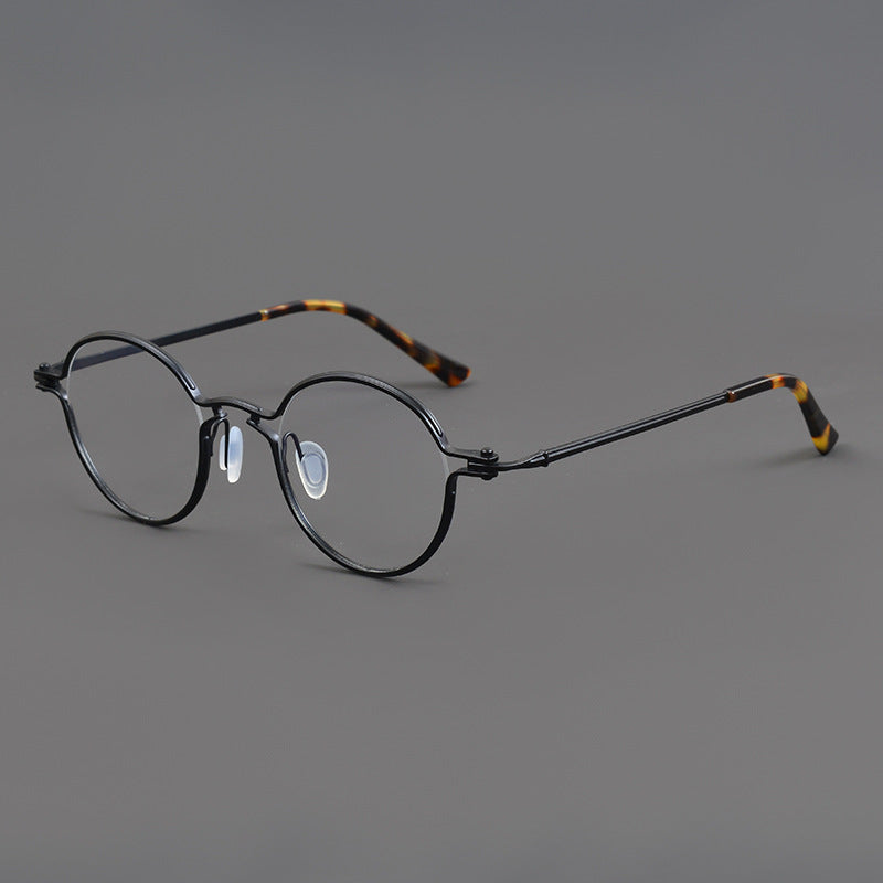 Kian Titanium Vintage Round Eyeglasses Frames