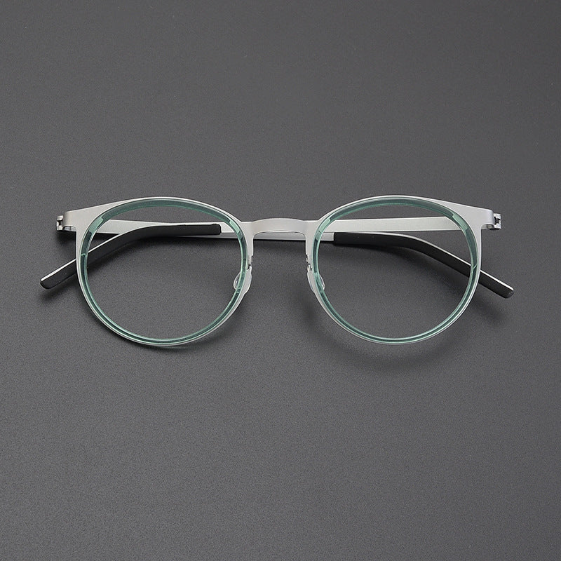 Leander Titanium Vintage Round Eyeglasses Frames