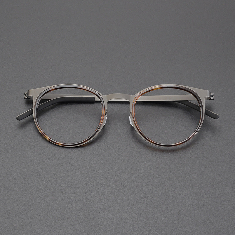 Leander Titanium Vintage Round Eyeglasses Frames