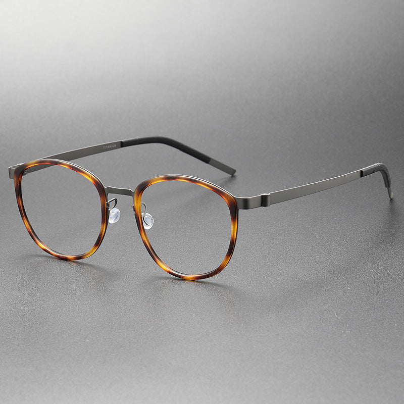 Idris Titanium Vintage Oval Eyeglasses Frames