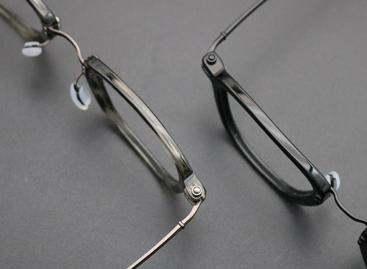 Tiberius Retro Titanium Square Glasses Frame