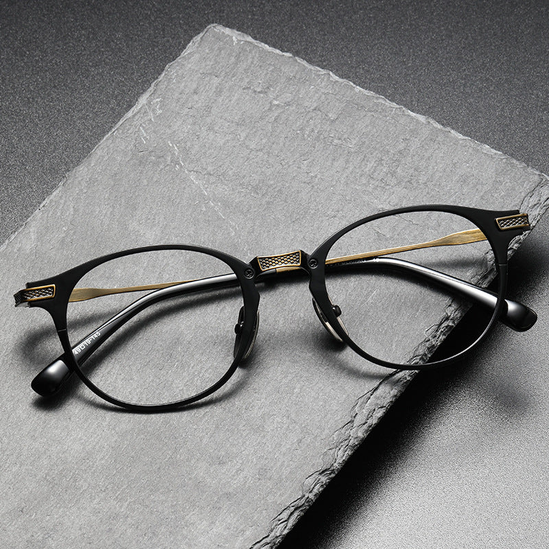 Retro Oval Titanium Ultra-Light Glasses Frame