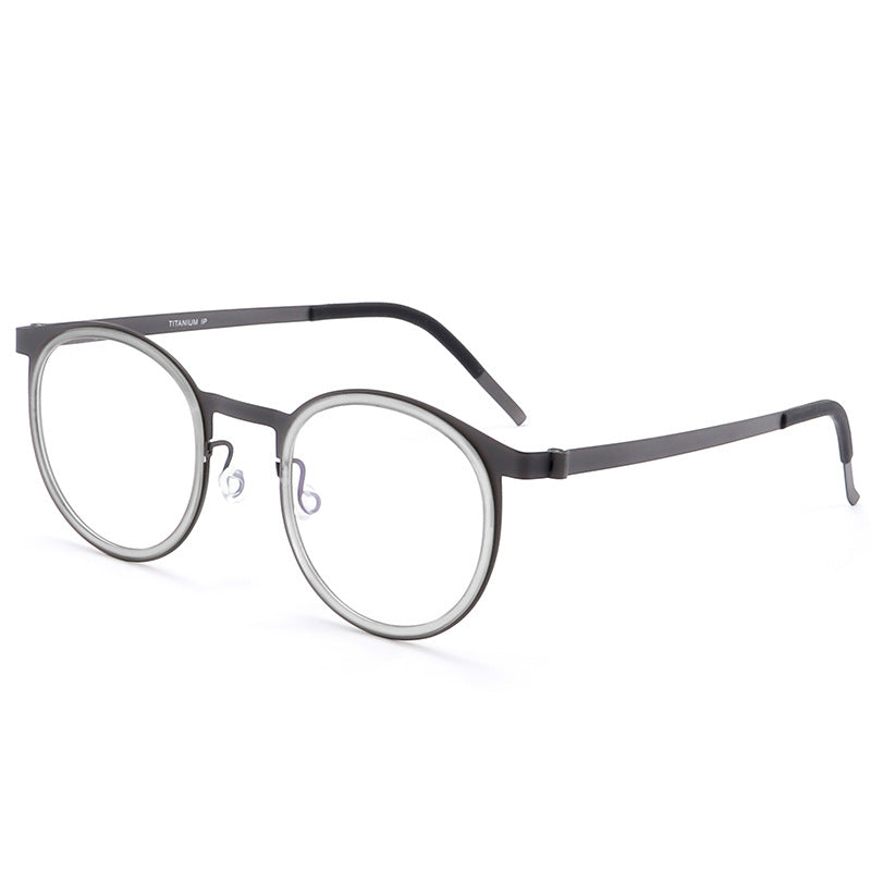 Leander Titanium Vintage Round Eyeglasses Frames