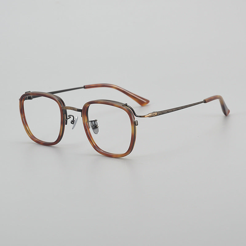 Retro Titanium Square Glasses Frame 1111