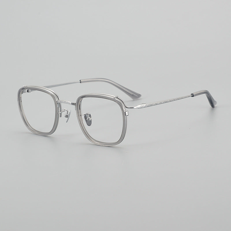 Jovan Retro Titanium Square Glasses Frame