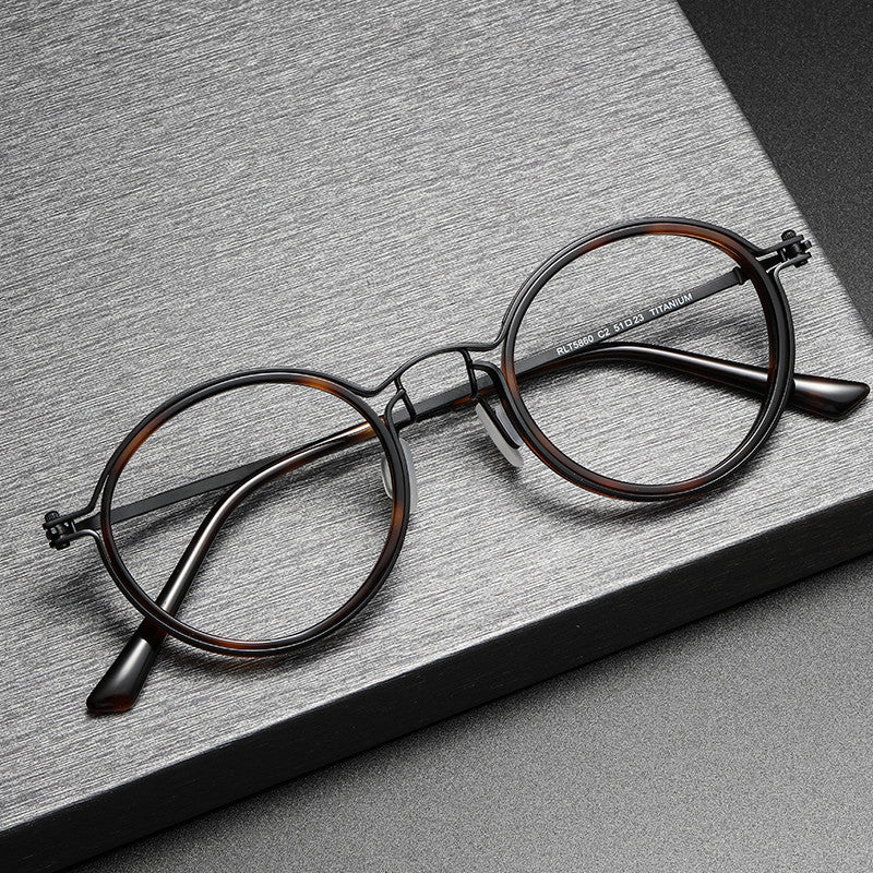 Titanium Vintage Round Eyeglasses Frames