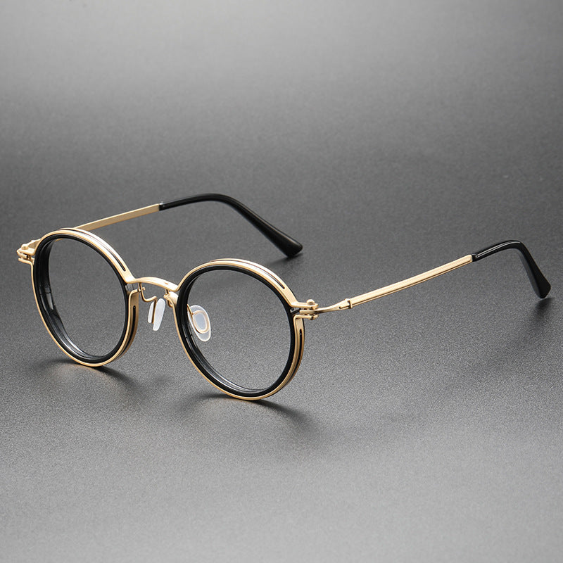 Titanium Vintage Round Eyeglasses Frames