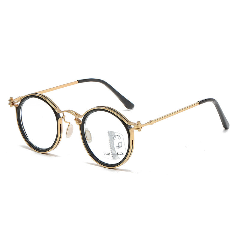 Ultra-light multifocal photochromic progressive anti-blue light reading glasses