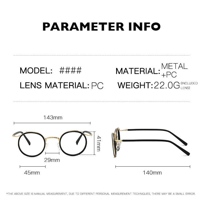 Evander Titanium Round Glasses Frame