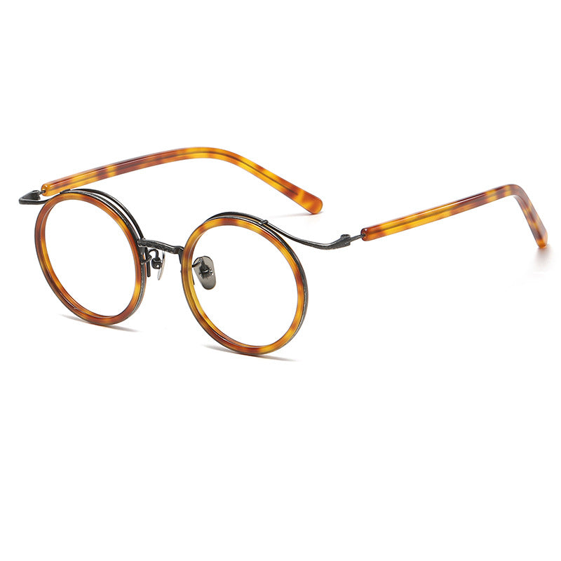 Mael Titanium Vintage Round Eyeglasses Frames