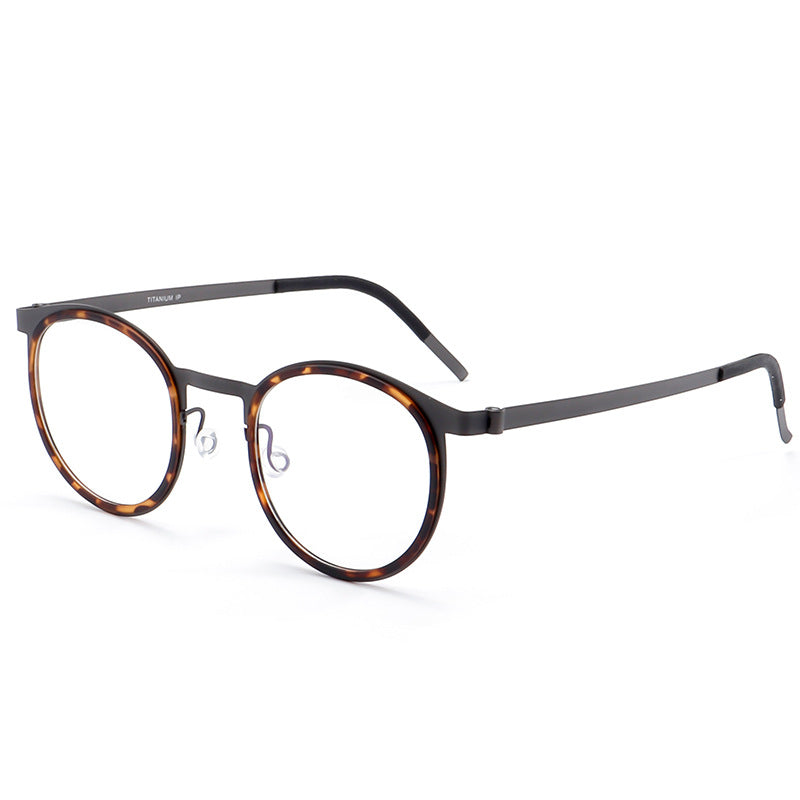 Leander Titanium Vintage Round Eyeglasses Frames