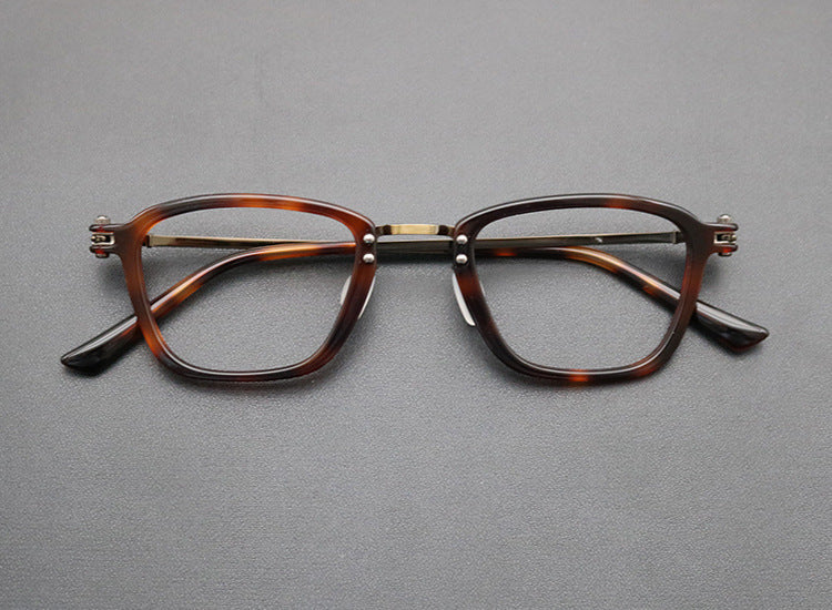 Tiberius Retro Titanium Square Glasses Frame