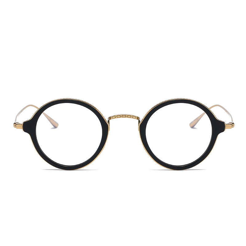 Titanium Vintage Round Eyeglasses Frames KMN1110 KMN1111
