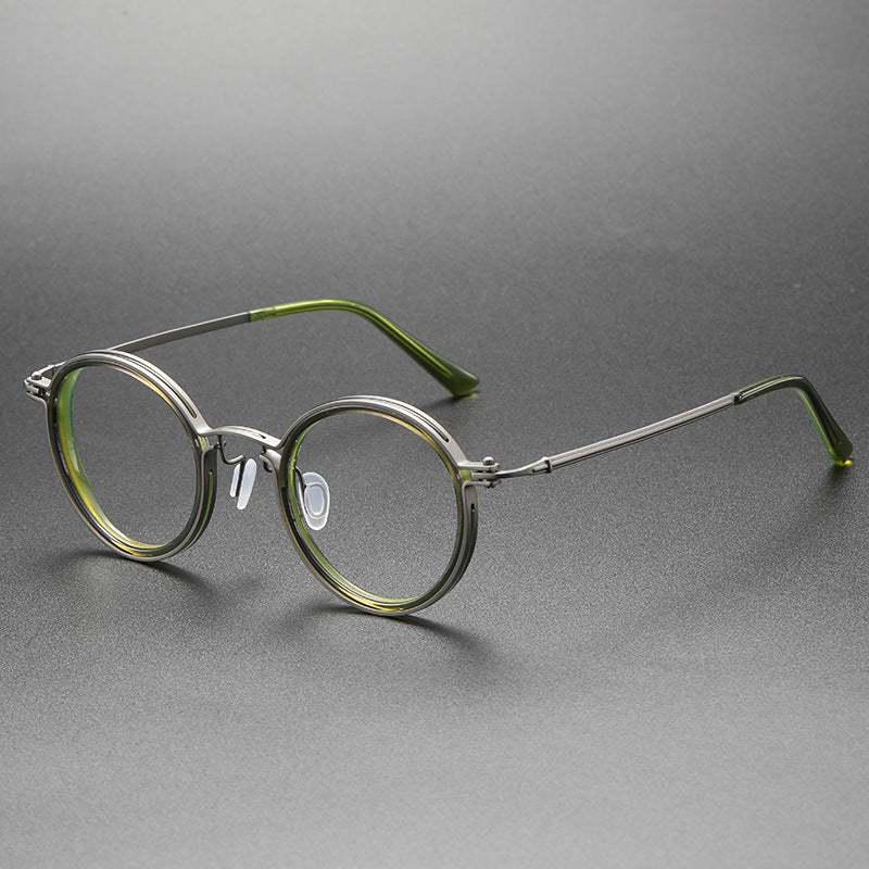 Titanium Vintage Round Eyeglasses Frames