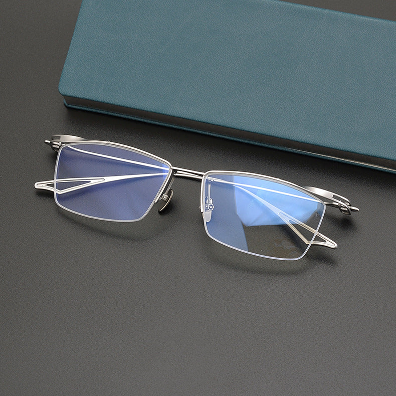 Retro Titanium Square Glasses Frame 1676