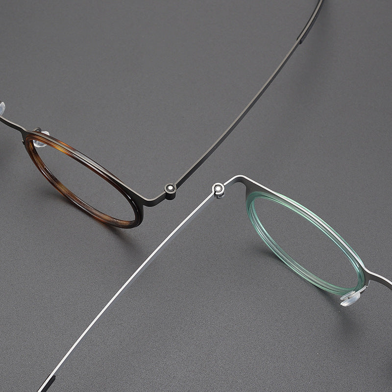 Leander Titanium Vintage Round Eyeglasses Frames