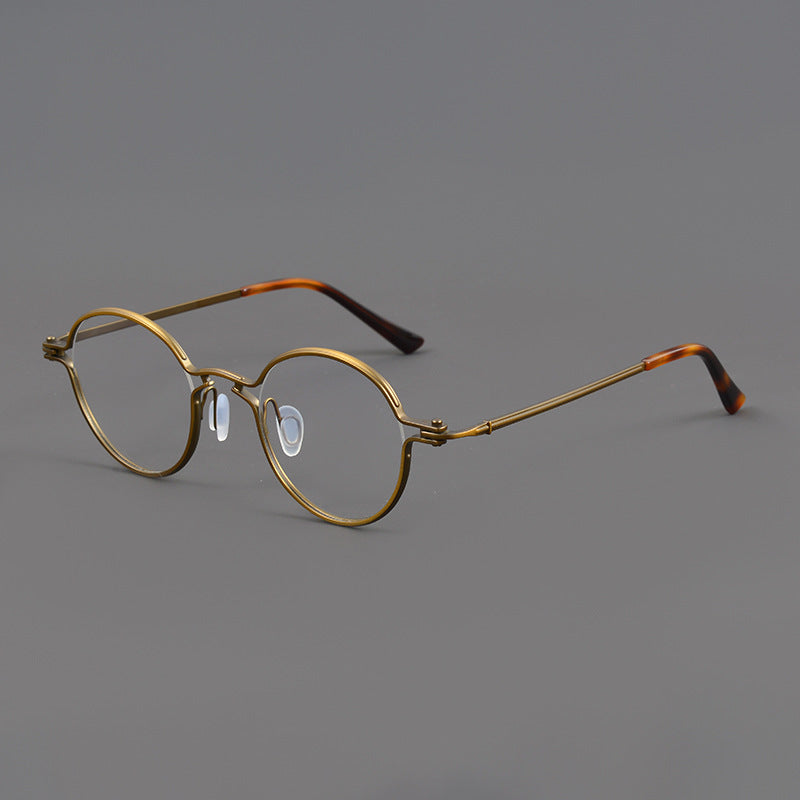 Kian Titanium Vintage Round Eyeglasses Frames