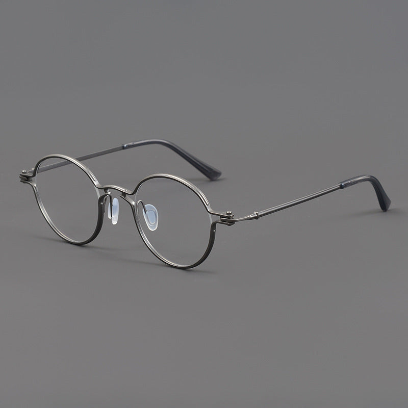 Kian Titanium Vintage Round Eyeglasses Frames
