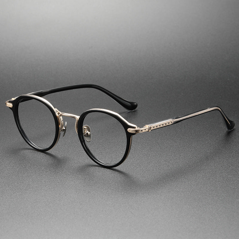Titanium Vintage Round Eyeglasses Frames BRAGILE +