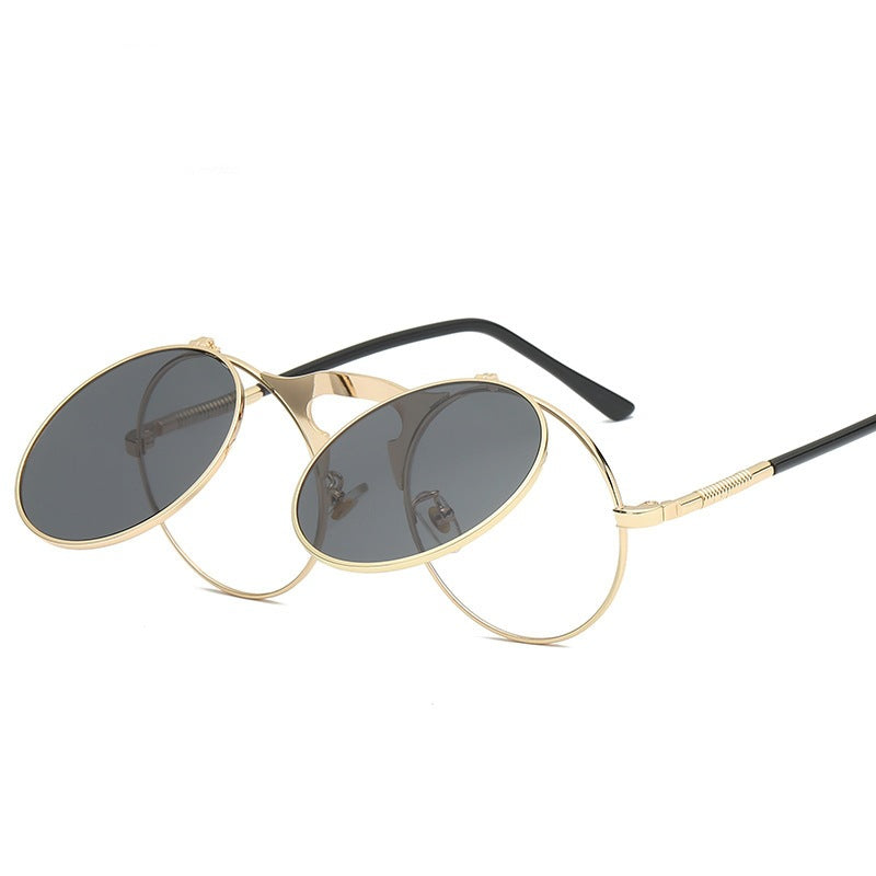 Double-layer flip uv protection sunglasses