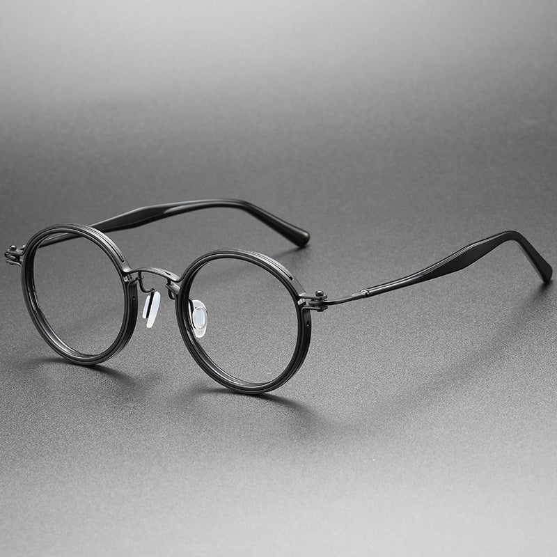 Tadeo Titanium Vintage Round Eyeglasses Frames