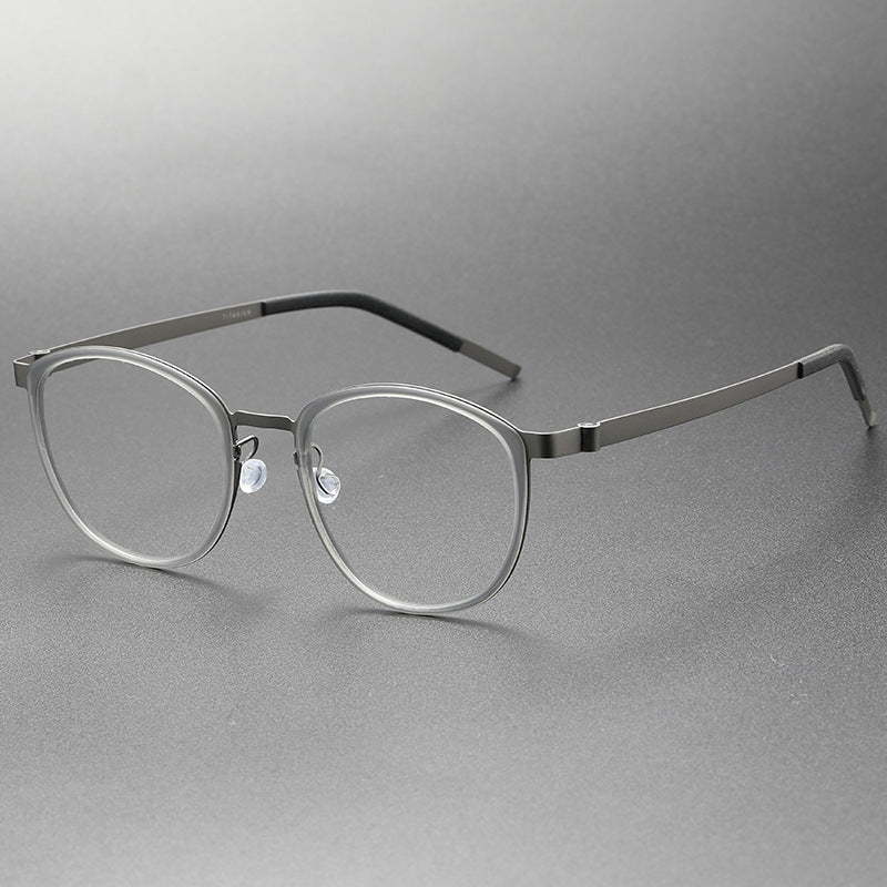 Idris Titanium Vintage Oval Eyeglasses Frames