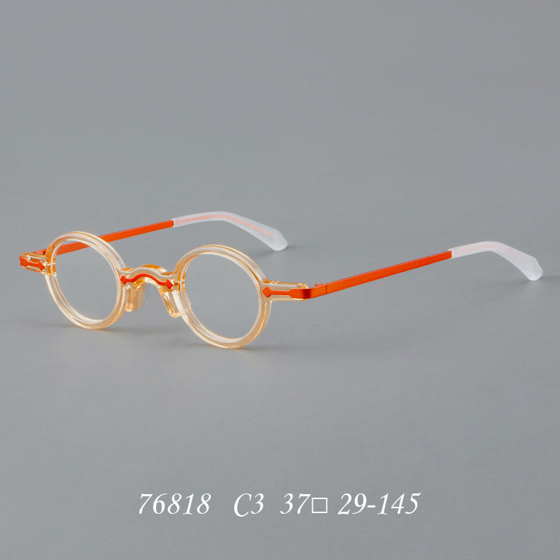 Leif Retro Small Round Acetate Glasses Frame