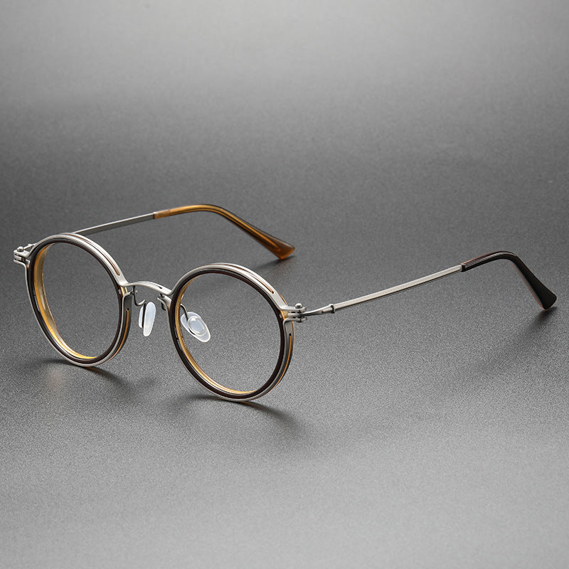 Titanium Vintage Round Eyeglasses Frames
