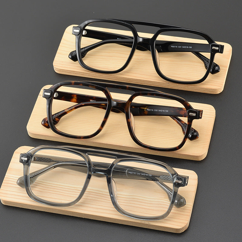 Retro Acetate Square Glasses Frames 8116