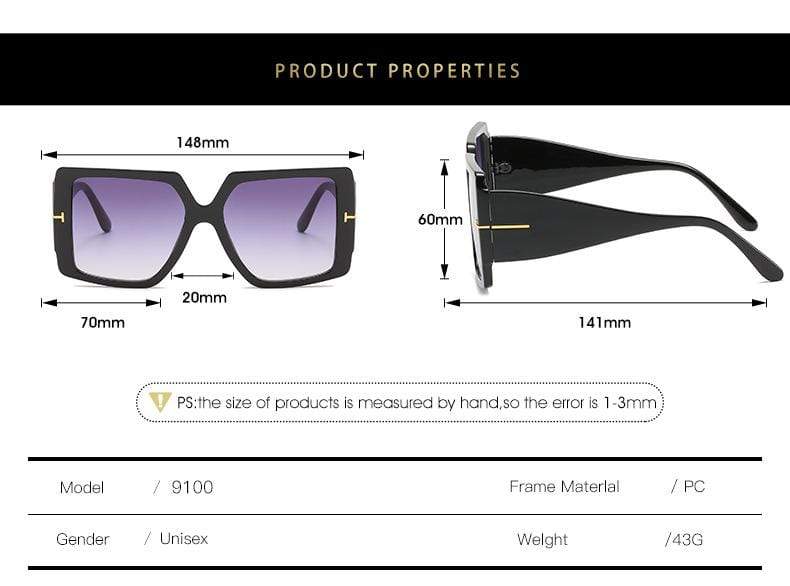 Classic Oversized Square Sunglasses