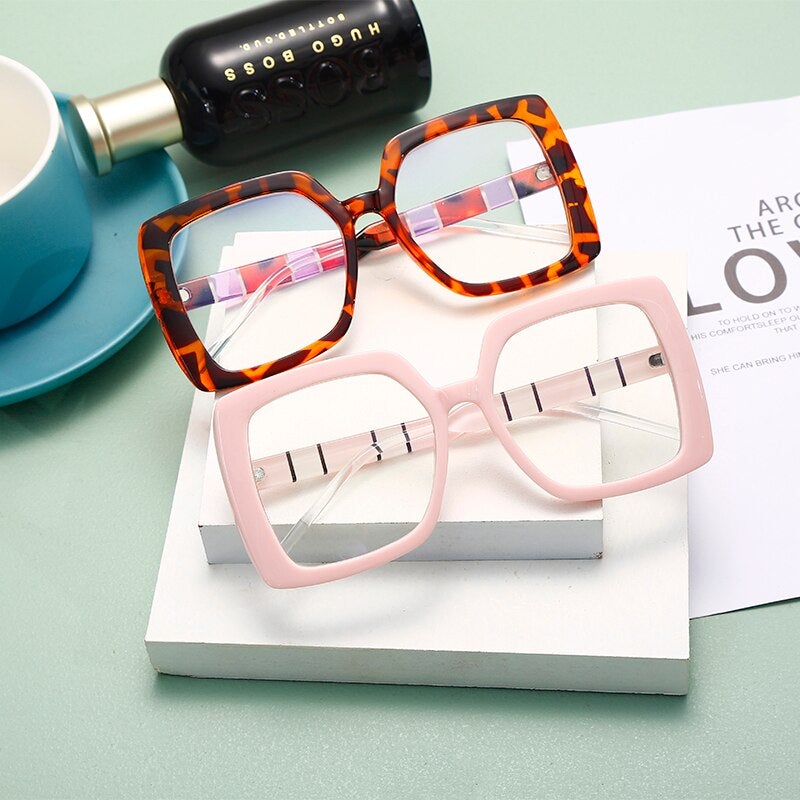 Oversized Square Transparent Glasses