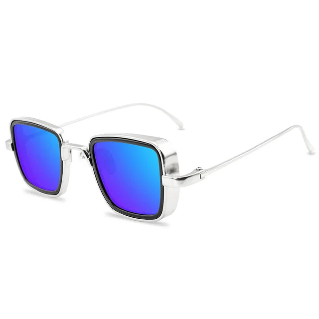 Retro Square Metal Frame Sunglasses