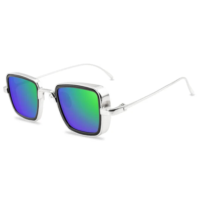 Retro Square Metal Frame Sunglasses