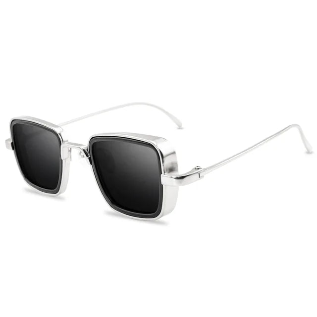 Retro Square Metal Frame Sunglasses