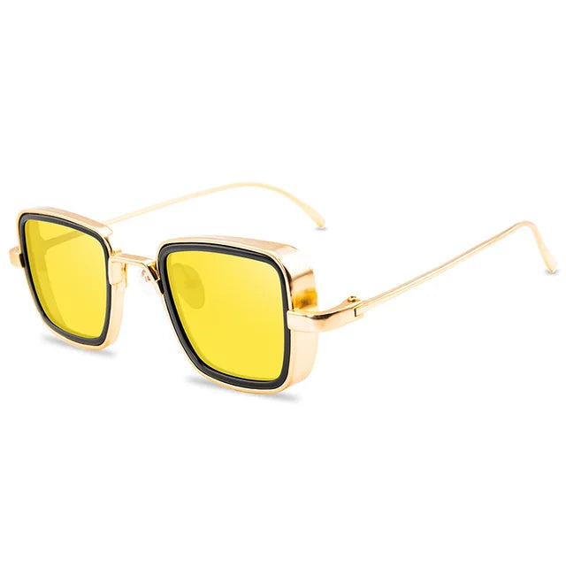 Retro Square Metal Frame Sunglasses
