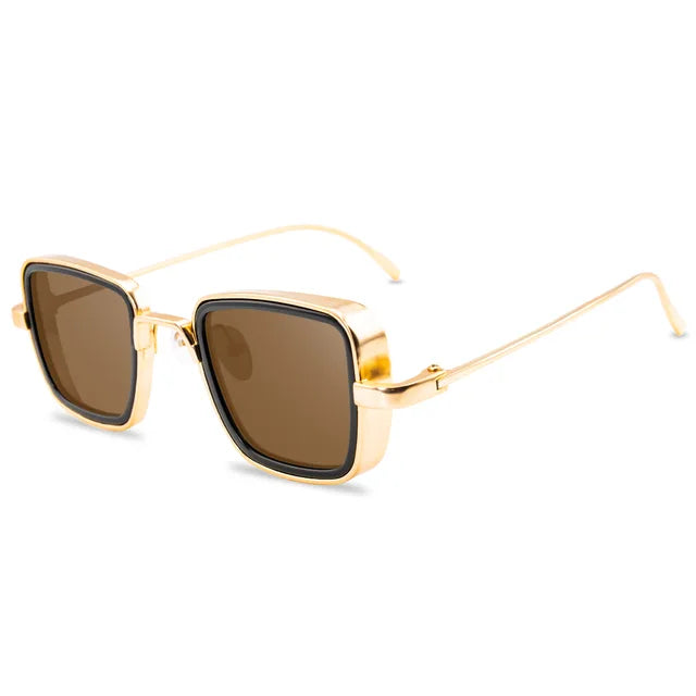 Retro Square Metal Frame Sunglasses