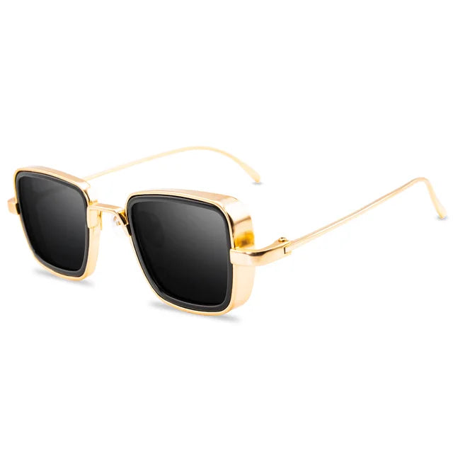 Retro Square Metal Frame Sunglasses