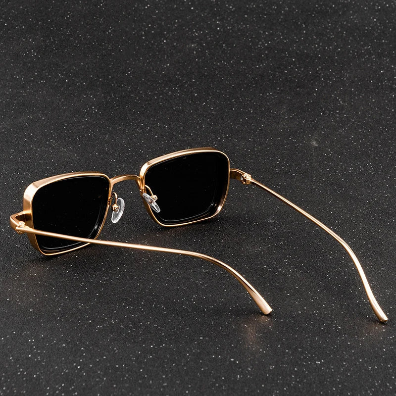 Retro Square Metal Frame Sunglasses