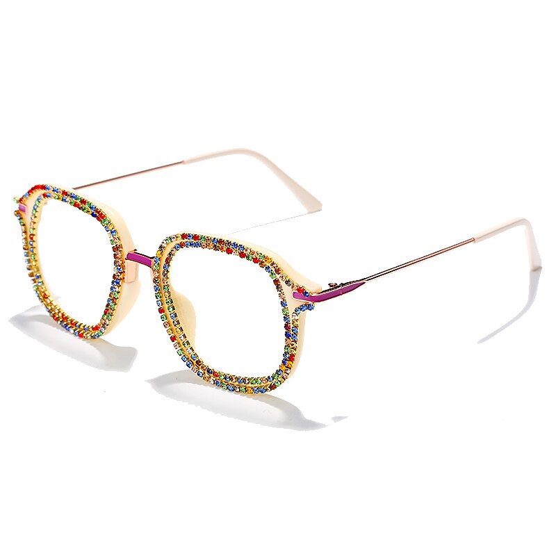 Luxury Rhinestone Frame Anti Blue Light Glasses