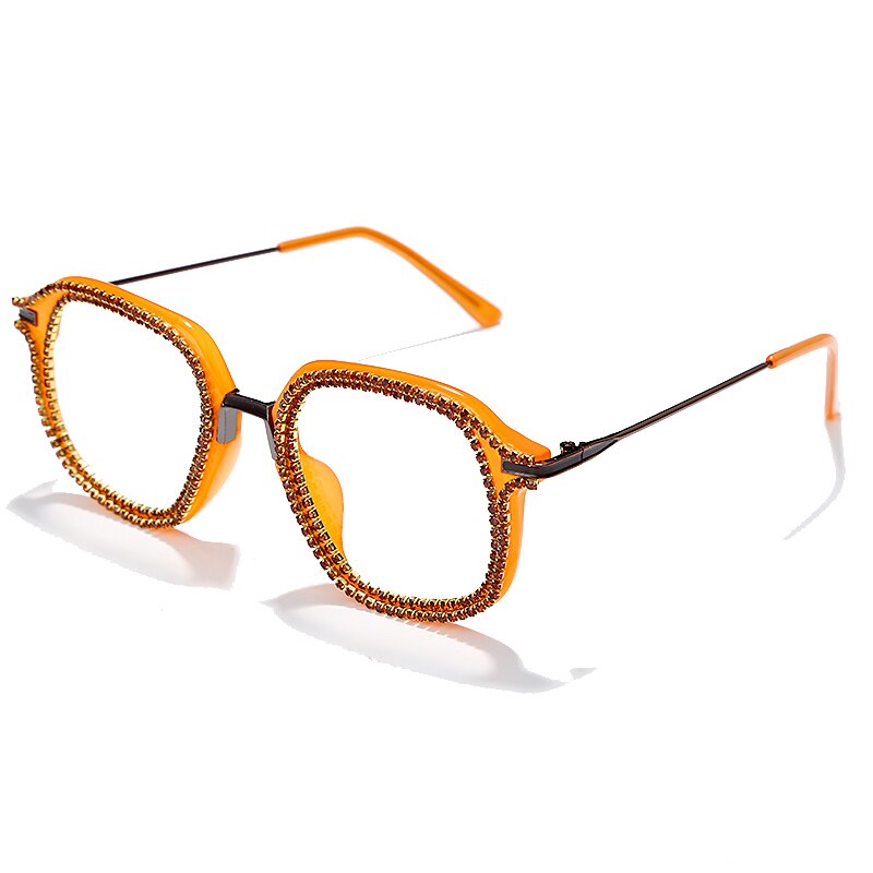 Luxury Rhinestone Frame Anti Blue Light Glasses