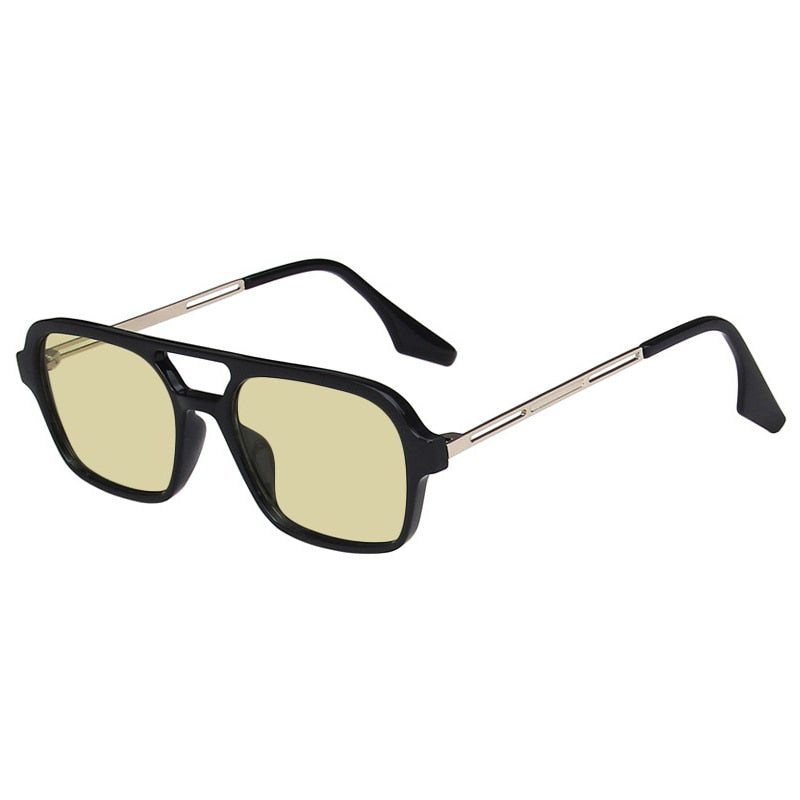 Retro Double Bridges Leopard SunGlasses