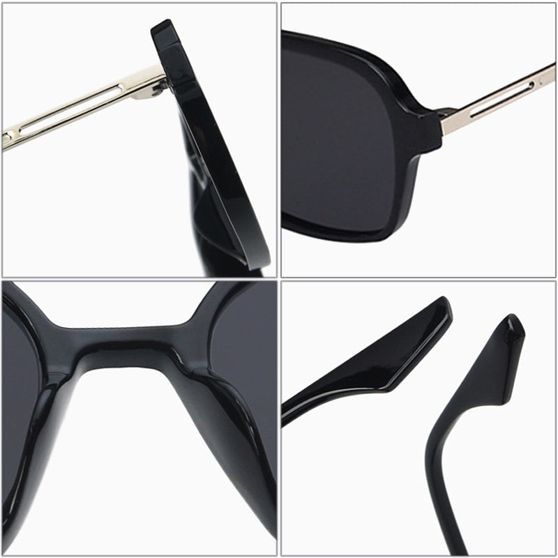 Retro Double Bridges Leopard SunGlasses