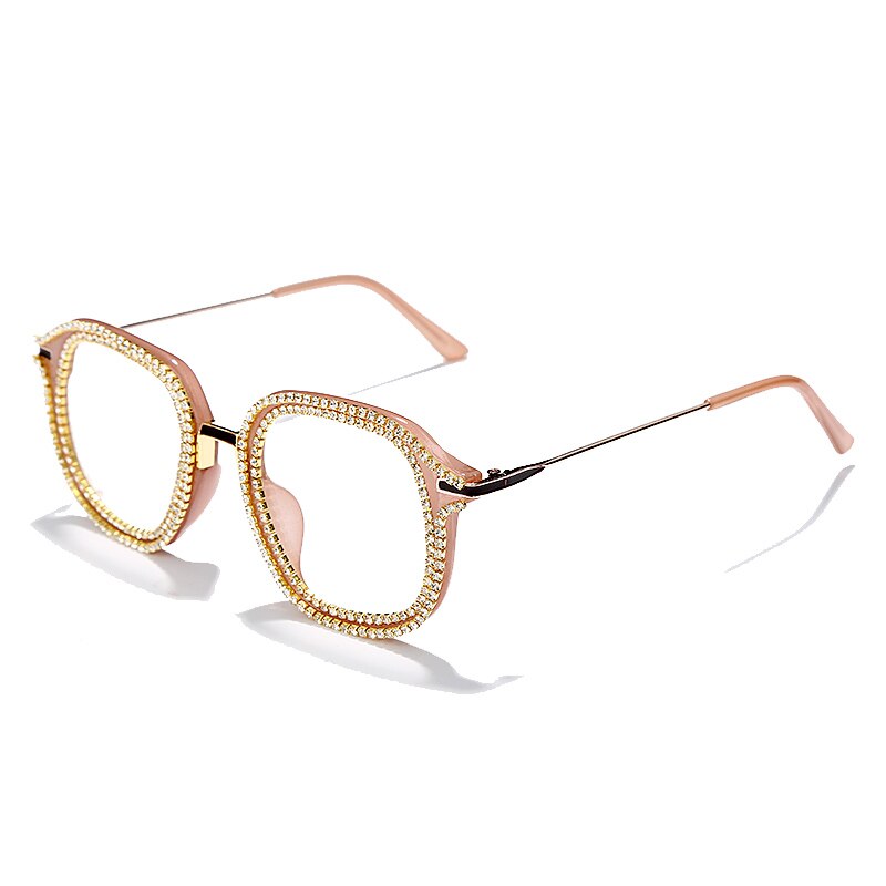 Luxury Rhinestone Frame Anti Blue Light Glasses